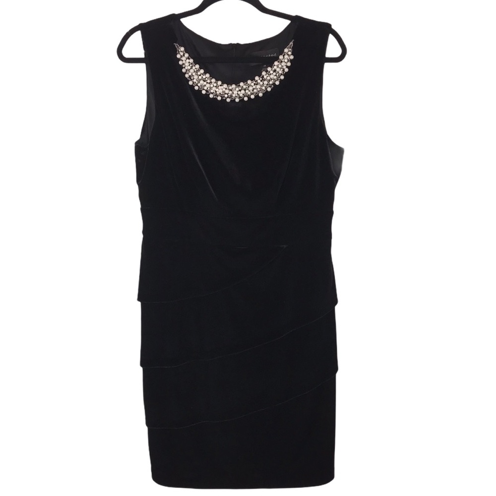 Vintage Black Velvet Evening Dress - Picture 10 of 10